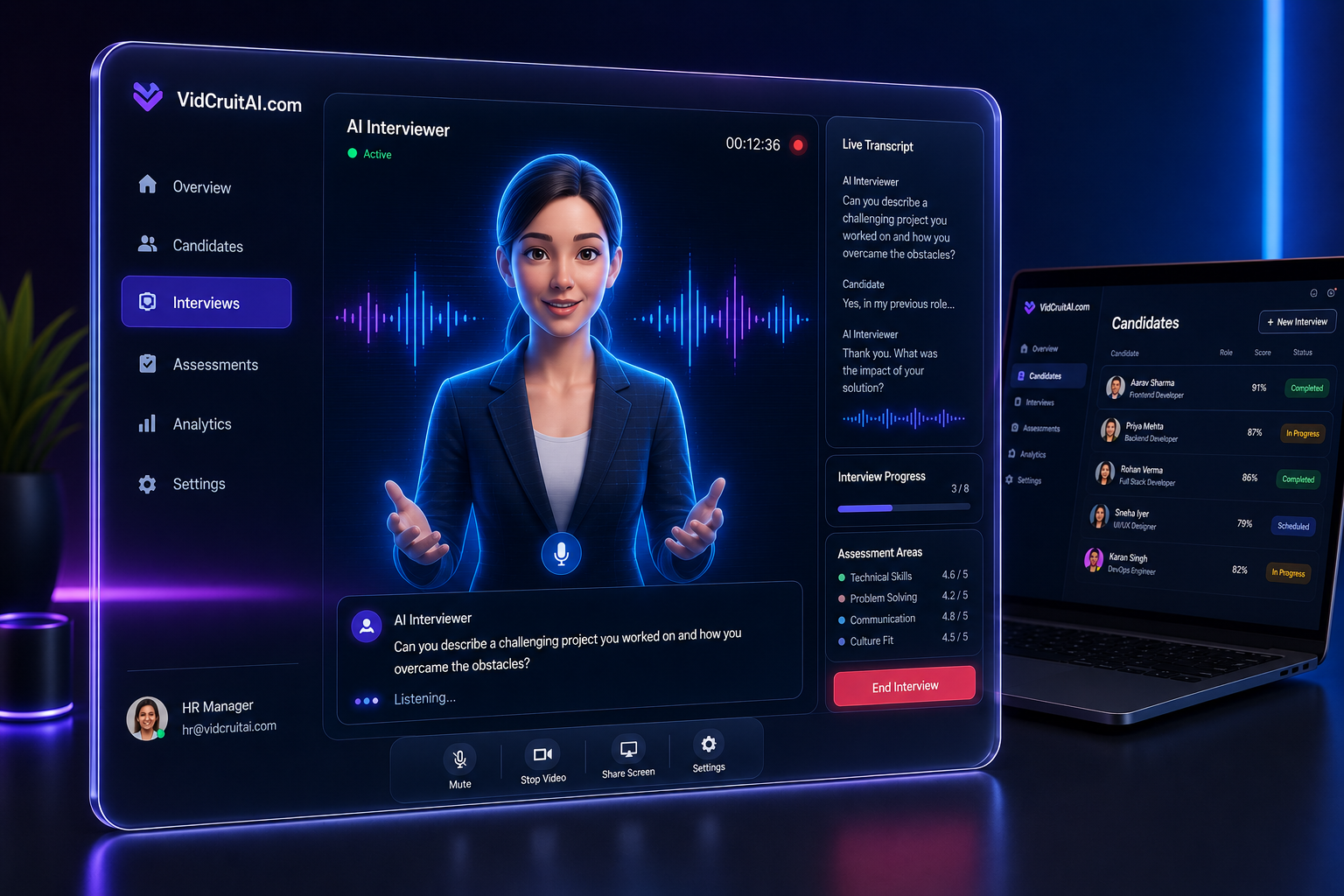 AI Interview screening visualization